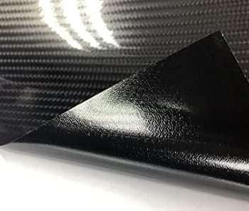 7D Super Glossy Black Carbon Fiber Vinyl Wrap - Anti-Wrinkle, Air Release Automotive Wrap Vinyl - DIY Decals Self Adhesive Car Vinyl Sticker for Interior/Exterior - Size 5FT x 20FT