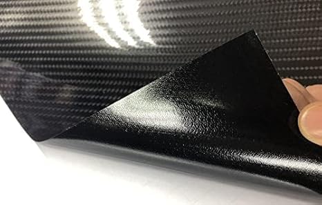 7D Super Glossy Black Carbon Fiber Vinyl Wrap - Anti-Wrinkle, Air Release Automotive Wrap Vinyl - DIY Decals Self Adhesive Car Vinyl Sticker for Interior/Exterior - Size 5FT x 20FT