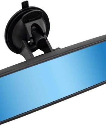 Anti-Glare Rear View Mirror, Blue HD Universal Car Interior Rear View Mirror with Adjustable Suction Cup (360° Adjustable Angle)