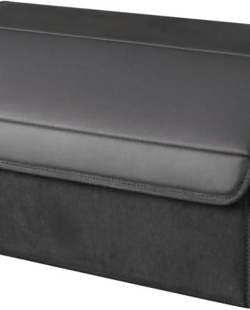 car organizers and storage for SUV,trunk organizer for sedan, leather foldable sleek box with lid,collapsible cargo bins, tool accessories containers,Collapsible Suede velvet (22 inch Covered)