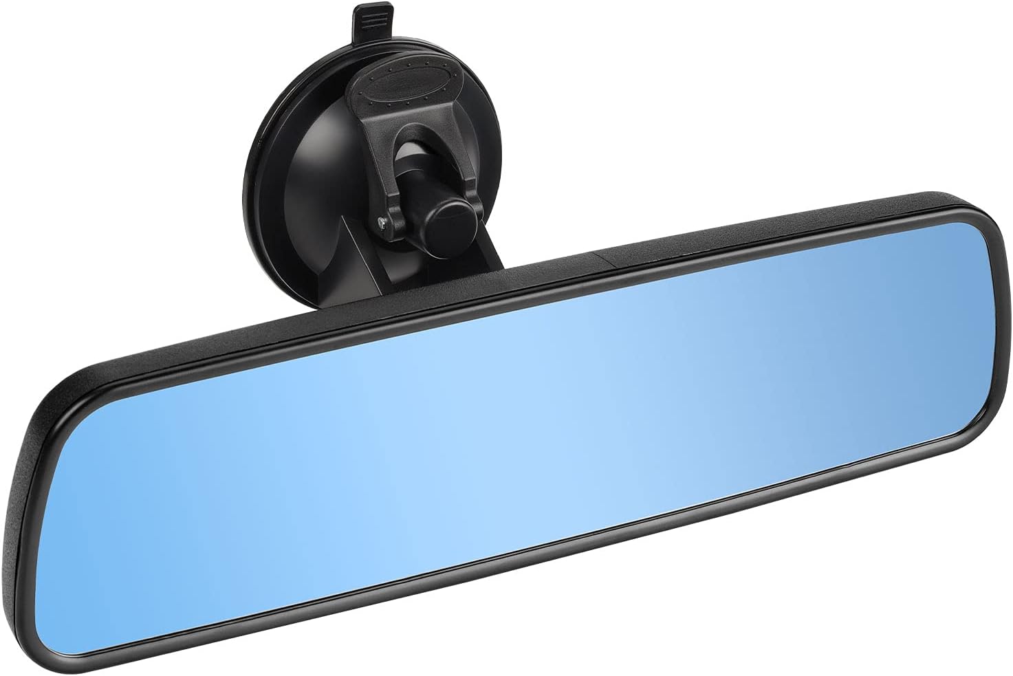 9.6'' Anti Glare Rear View Mirror with Suction Cup, Stick on Universal Inside Rearview Blue Mirror with Realistic Flat Wide Angle Mounted on Windshield for Car Auto Truck Van (245mm)