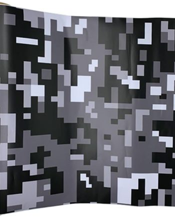 Self Adhesive Digital Camouflage Car Wrap Vinyl Film PVC Camo Car Sticker Decal for Auto Motorcycle Bike Laptop, Black White Grey, 50x500cm