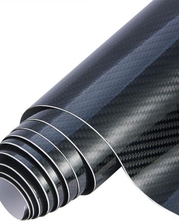 Checkered Black Vinyl Wrap for Cars (59.8'' x 177.1'') Gloss Paint Surface Protection Film with Air Release Automotive Wrap Vinyl Roll