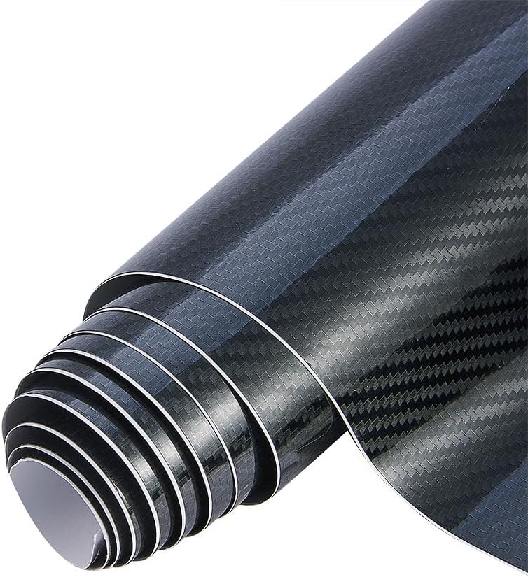 Checkered Black Vinyl Wrap for Cars (59.8'' x 177.1'') Gloss Paint Surface Protection Film with Air Release Automotive Wrap Vinyl Roll