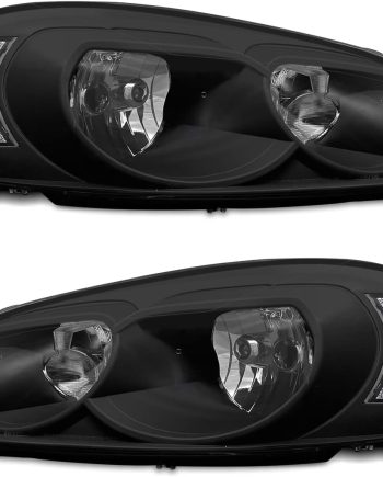 for 2006-2013  Headlight Assembly compatible with 14-15    / 06-07  Clear Lens Black Housing Clear Reflector Headlamp Replacement Left and Right