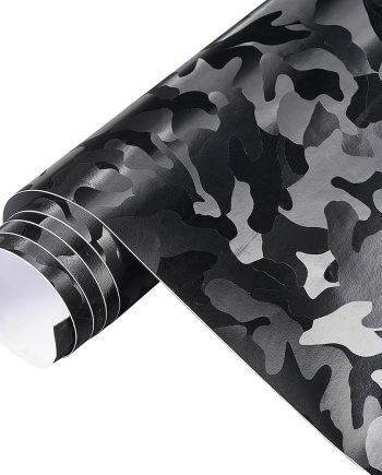 Ghost Black Vinyl Wrap for Cars (59.8'' x 177.1'') Gloss Paint Surface Protection Film with Air Release Automotive Wrap Vinyl Roll