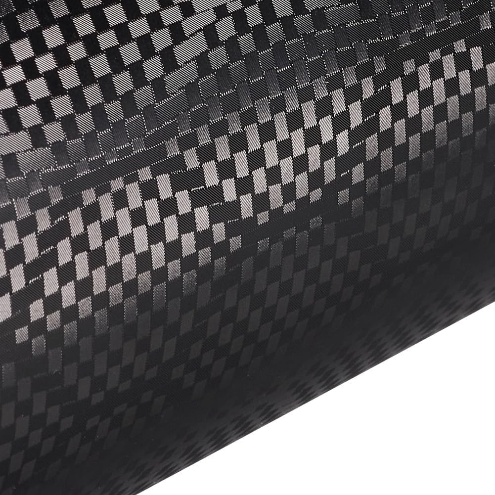 Honeycomb Pattern Black Vinyl Wrap for Cars (59.8'' x 177.1'') Gloss Paint Surface Protection Film with Air Release Automotive Wrap Vinyl Roll