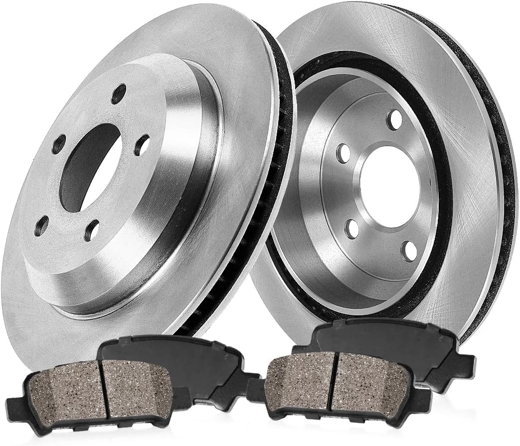 Front Brake Kit for 2WD 04-08 Ford F-150, 06-08 Lincoln Mark LT Replacement 2004 2005 2006 2007 2008 Disc Brake Rotors Ceramic Brakes Pads 6 Lugs
