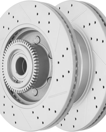 Disc Brake Rotor Front Drilled and Slotted Vented Rotors for 2006 2007 2008 Lincoln  with 2 Wheel Drive - 6 Lug