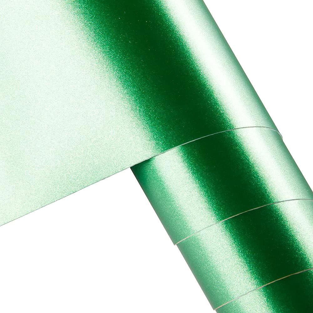 Car Vinyl Wrap PET Backing with Air Release Auto Wrapping Film Stickers Paint Protection Decals Stretchable Vinyl,Magic Green,5ftx9.8ft