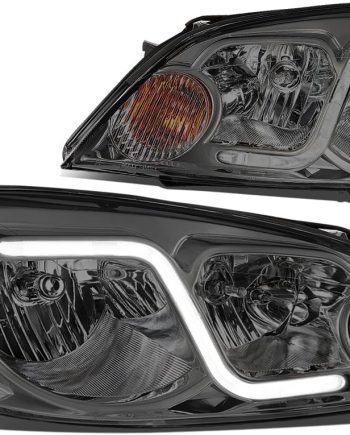 Smoked Lens Headlights With LED Day Running Light Strip Replacement For 06-13