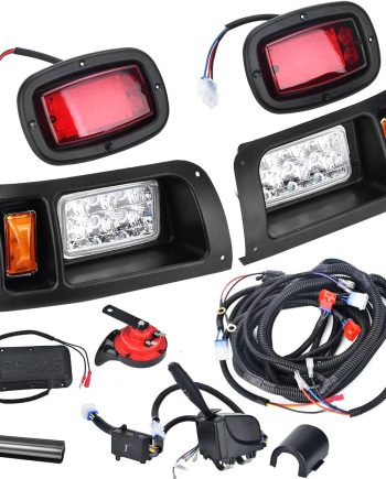 LED Headlight Tail Light Kit Compatible with Club Car DS Golf Carts 1993-UP 12V Street Legal Light Kit with Turn Signal Wire Harness Compatible with Club Car DS for Gas and Electric