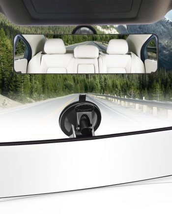 Rear View Mirror,Universal Anti-glare HD Adjustable Car Panoramic Rear View Mirror with Suction Cup(Widen the Field of View-Sector/Trapezoid/Rounded Rectangle)