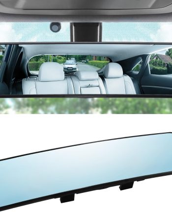 Anti Glare Rear View Mirror 11.2''(285mm), Wide Angle Panoramic Convex Curve Rearview Mirror Clip on Original Mirror to Eliminate Blind Spot and Antiglare for Cars  Trucks