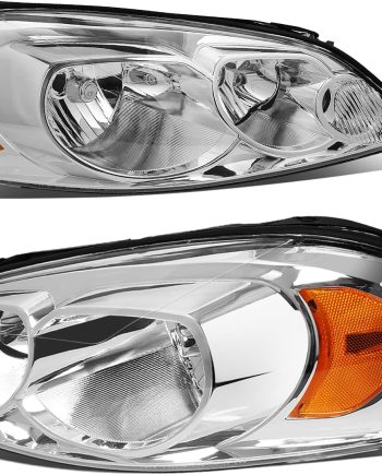 Chrome Amber Headlights Compatible with 06-13  14-16   06-07