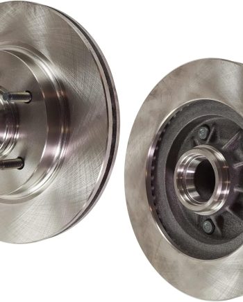 Front Brake Disc Set Compatible with 1997-2003 Ford F-150, Fits 1999-2002 Expedition, Fits 1998-2002 Lincoln Navigator, Plain Surface, Cast Iron, 5 Lugs